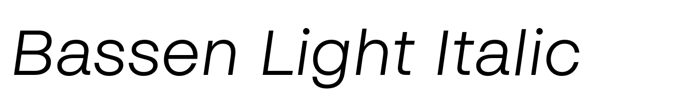 Bassen Light Italic